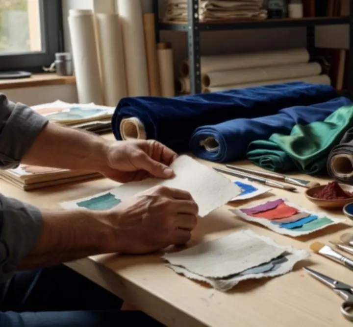 Curated selection of artistic materials and tools used by MUZA LAB LTD