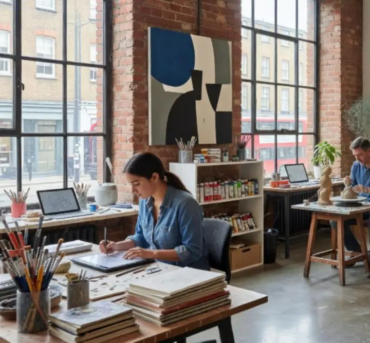 Interior view of MUZA LAB's London creative studio